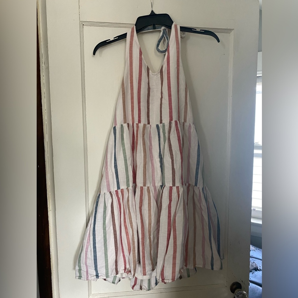 American Eagle Striped Halter Dress
